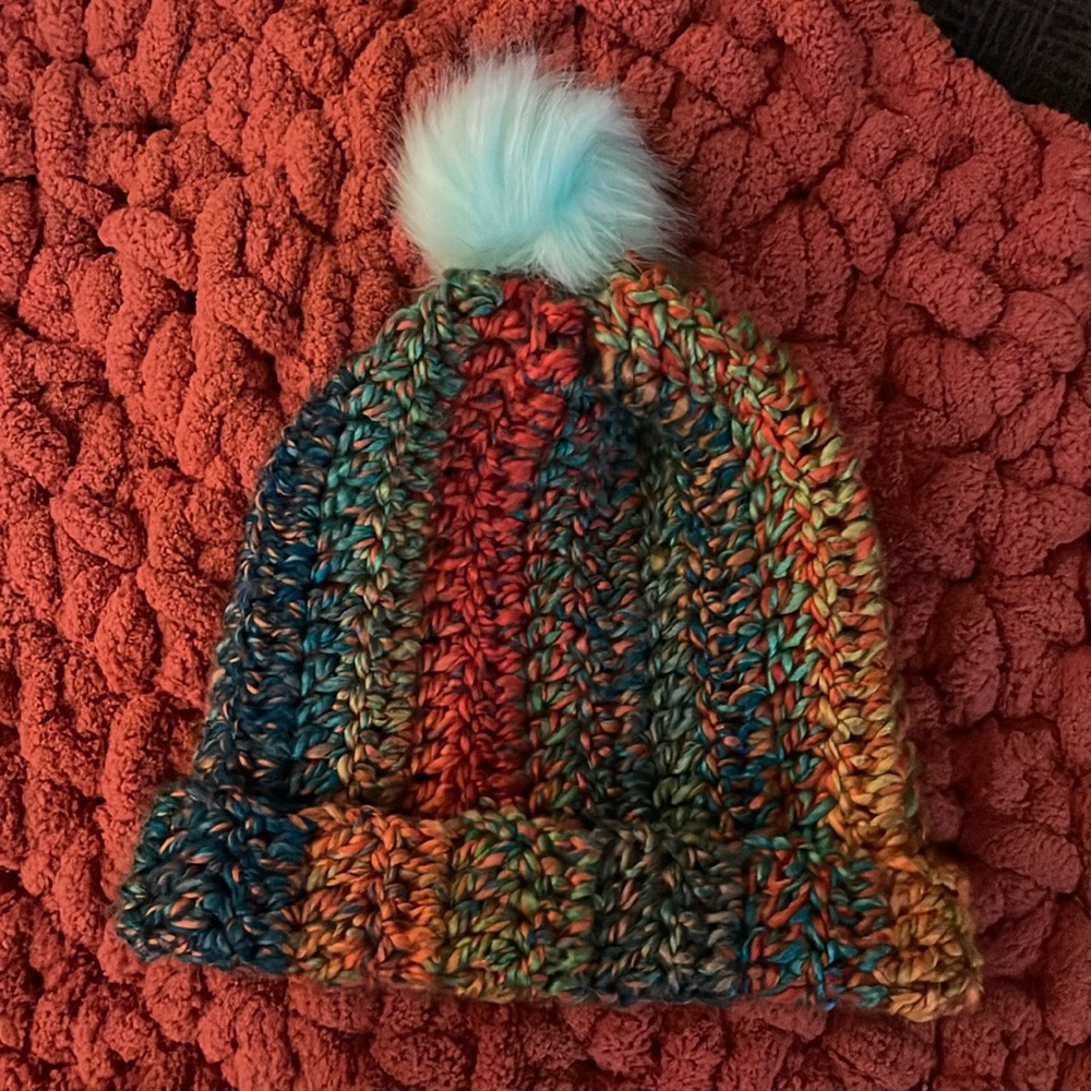 Handmade crochet beanie hat for adults small -medium